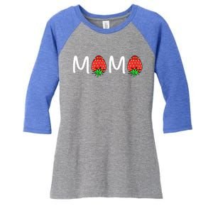 Gift For Mama Cute Strawberry Mama Meaningful Gift Women's Tri-Blend 3/4-Sleeve Raglan Shirt