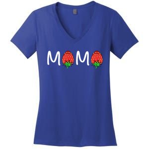 Gift For Mama Cute Strawberry Mama Meaningful Gift Women's V-Neck T-Shirt