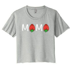 Gift For Mama Cute Strawberry Mama Meaningful Gift Women's Crop Top Tee