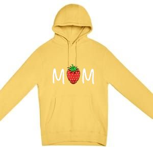 Gift For Mom Cute Strawberry Mom Meaningful Gift Premium Pullover Hoodie