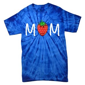 Gift For Mom Cute Strawberry Mom Meaningful Gift Tie-Dye T-Shirt