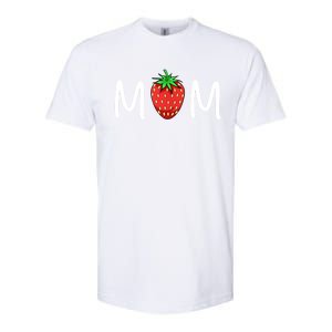 Gift For Mom Cute Strawberry Mom Meaningful Gift Softstyle CVC T-Shirt