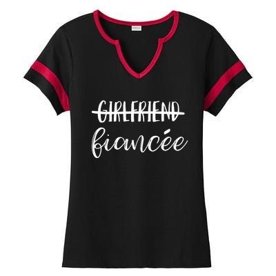 Girlfriend Fiancee Meaningful Gift For Engaget Party Photographs Ladies Halftime Notch Neck Tee