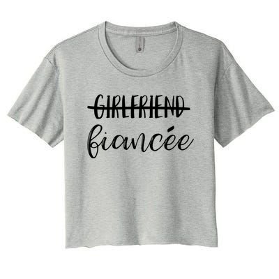 Girlfriend Fiancee Meaningful Gift For Engaget Party Photographs Women's Crop Top Tee