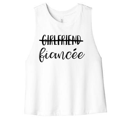 Girlfriend Fiancee Meaningful Gift For Engaget Party Photographs Women's Racerback Cropped Tank