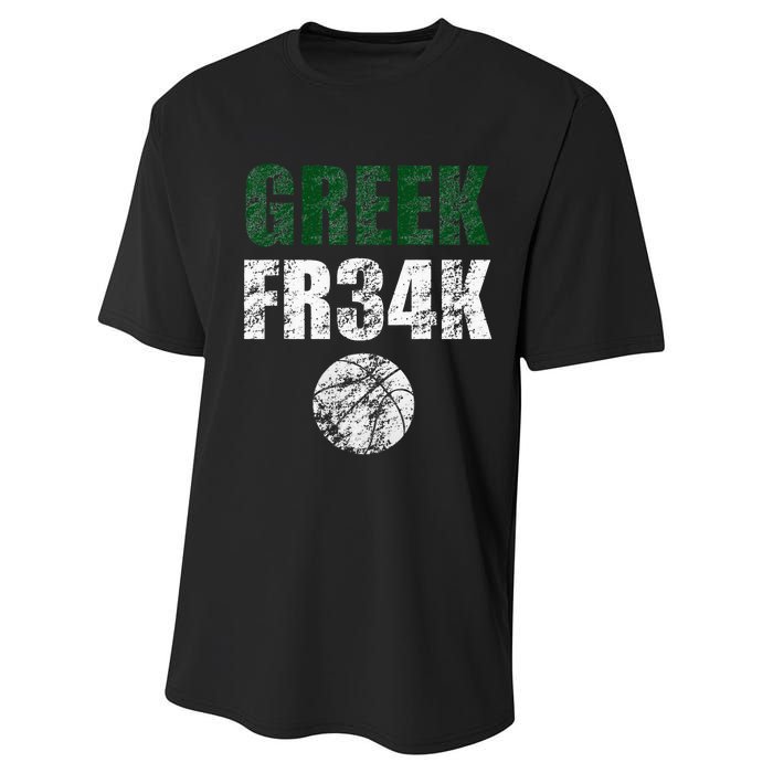 GREEK FR34K Milwaukee Wisconsin Basketball Championship Performance Sprint T-Shirt