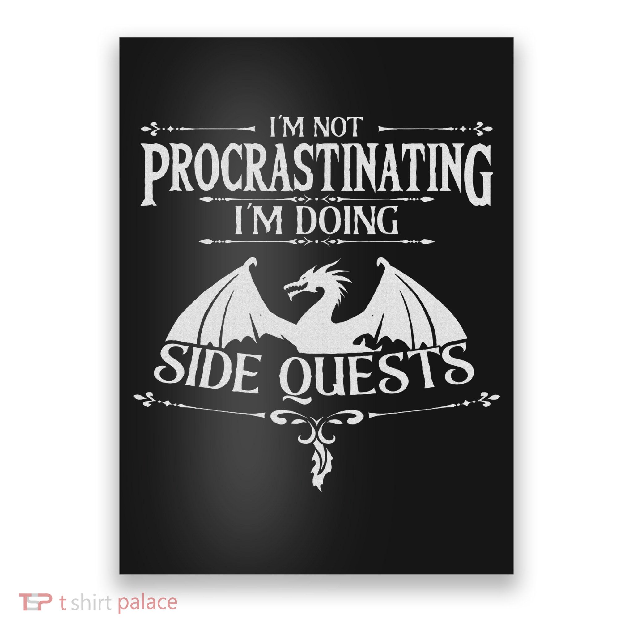 Gamers Family Matching Gaming Gamer Collections I'm Not Procrastinating I'm Doing Side Quests Poster