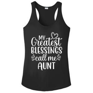 Gift From Niece Or Nephew My Greatest Blessings Call Me Aunt Gift Ladies PosiCharge Competitor Racerback Tank