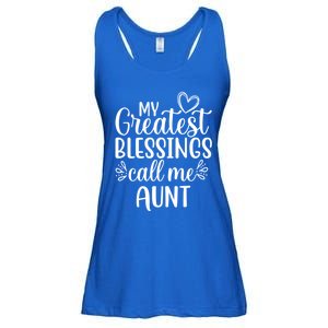 Gift From Niece Or Nephew My Greatest Blessings Call Me Aunt Gift Ladies Essential Flowy Tank