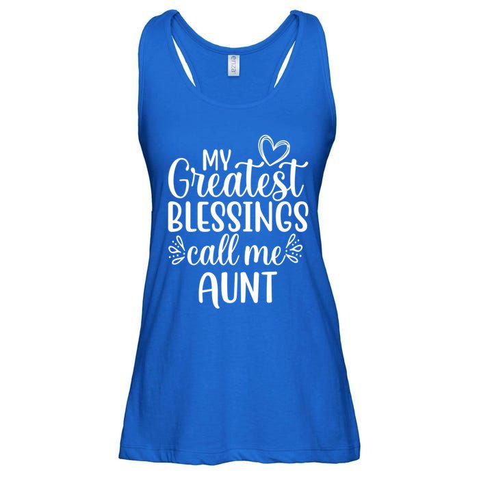 Gift From Niece Or Nephew My Greatest Blessings Call Me Aunt Gift Ladies Essential Flowy Tank