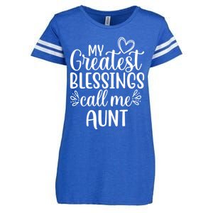 Gift From Niece Or Nephew My Greatest Blessings Call Me Aunt Gift Enza Ladies Jersey Football T-Shirt