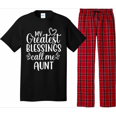 Gift From Niece Or Nephew My Greatest Blessings Call Me Aunt Gift Pajama Set