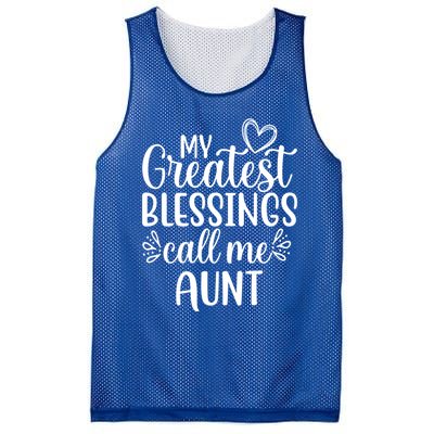 Gift From Niece Or Nephew My Greatest Blessings Call Me Aunt Gift Mesh Reversible Basketball Jersey Tank