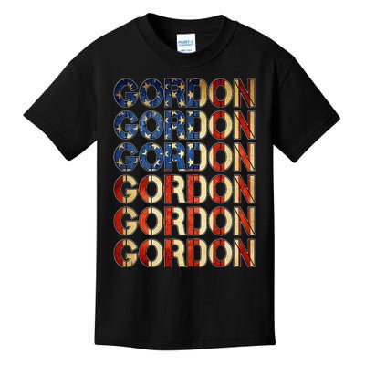 Gordon First Name I Love Gordon Personalized Retro Birthday Kids T-Shirt