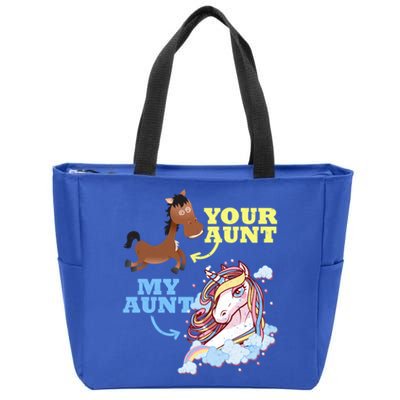 Gift For Niece Nephew From Aunt Outfit Funny Gift Zip Tote Bag