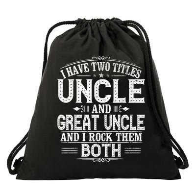 Gift for New Great Uncle - Uncles Great Uncle Drawstring Bag