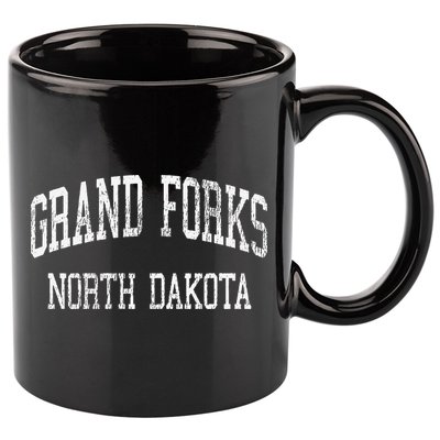 Grand Forks North Dakota Nd Vintage Athletic Sports 11oz C Handle Ceramic Mug