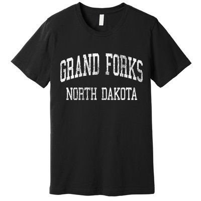 Grand Forks North Dakota Nd Vintage Athletic Sports Premium T-Shirt