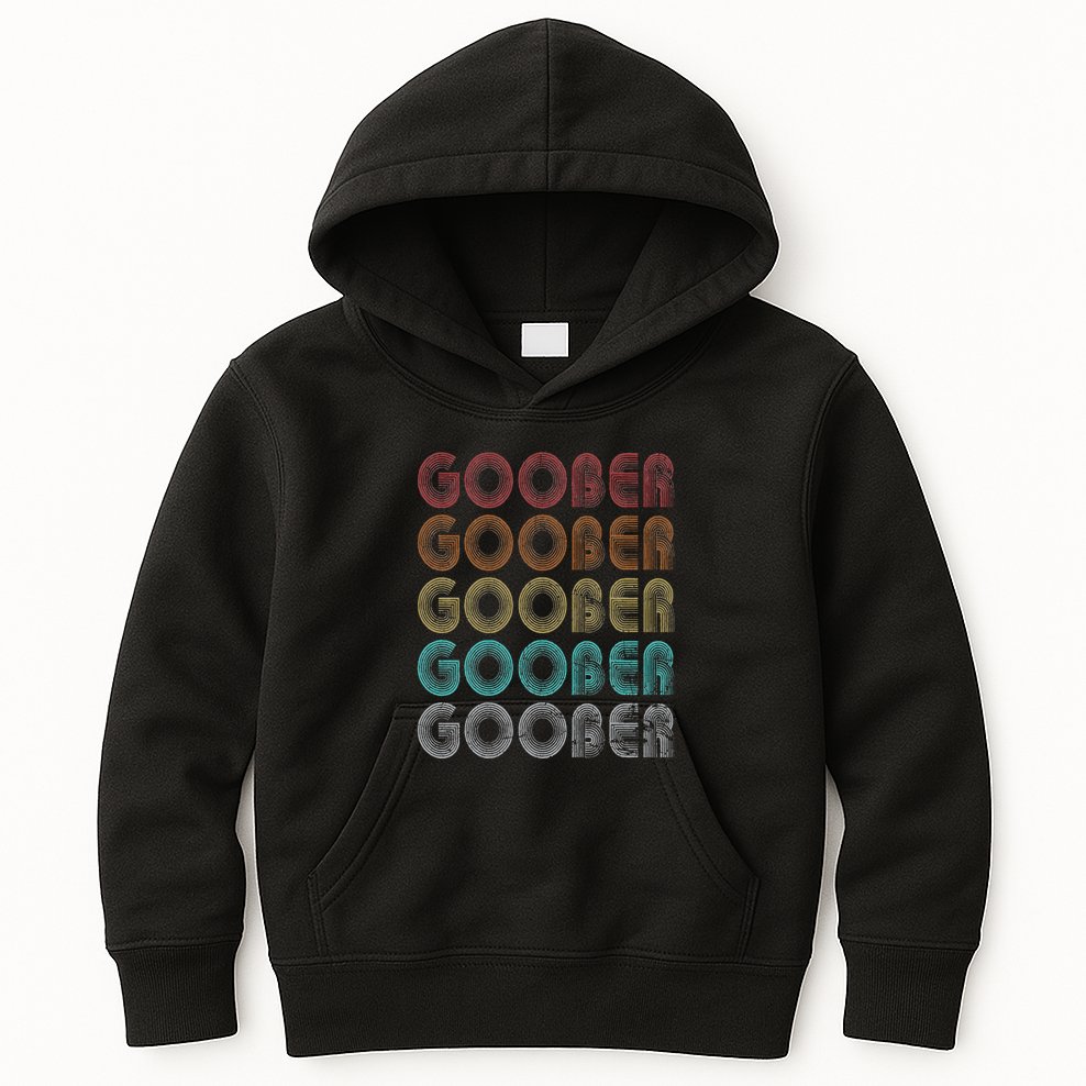 Goober Family Name I Love Goober Personalized Vintage Kids Hoodie