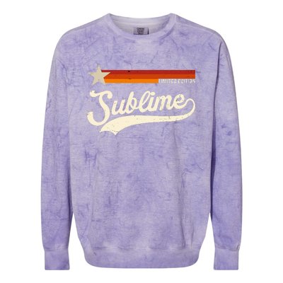 Graphic First Name S.U.B.L.I.M.E Awesome Apparel Limited Edition Colorblast Crewneck Sweatshirt