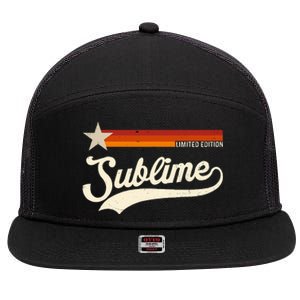 Graphic First Name S.U.B.L.I.M.E Awesome Apparel Limited Edition 7 Panel Mesh Trucker Snapback Hat