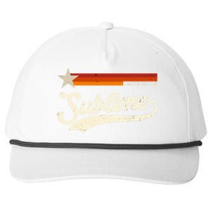 Graphic First Name S.U.B.L.I.M.E Awesome Apparel Limited Edition Snapback Five-Panel Rope Hat