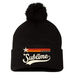 Graphic First Name S.U.B.L.I.M.E Awesome Apparel Limited Edition Pom Pom 12in Knit Beanie