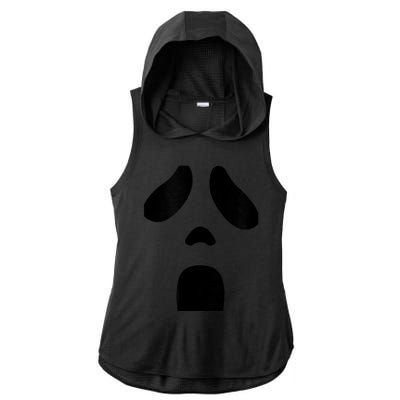 Ghost Face Novelty Halloween Ghost Costume Ghost Screaming Ladies PosiCharge Tri-Blend Wicking Draft Hoodie Tank