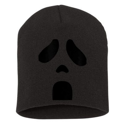 Ghost Face Novelty Halloween Ghost Costume Ghost Screaming Short Acrylic Beanie