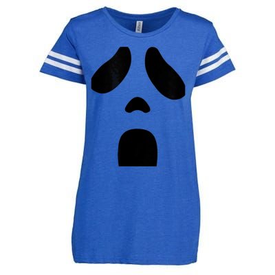 Ghost Face Novelty Halloween Ghost Costume Ghost Screaming Enza Ladies Jersey Football T-Shirt