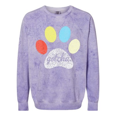 Gotcha For New Dog Owner On Dog Gotcha Day Adoption Colorblast Crewneck Sweatshirt