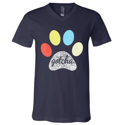 Gotcha For New Dog Owner On Dog Gotcha Day Adoption V-Neck T-Shirt