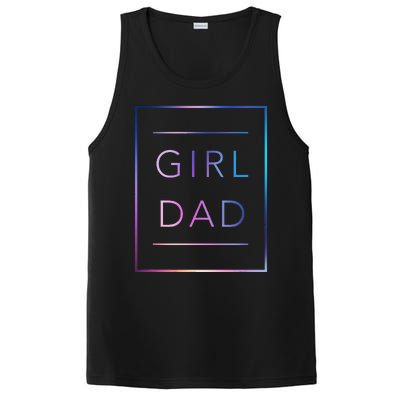 GirlDad Father of Proud Daughter Fathers Day PosiCharge Competitor Tank