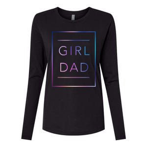 GirlDad Father of Proud Daughter Fathers Day Womens Cotton Relaxed Long Sleeve T-Shirt