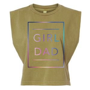 GirlDad Father of Proud Daughter Fathers Day Garment-Dyed Women's Muscle Tee