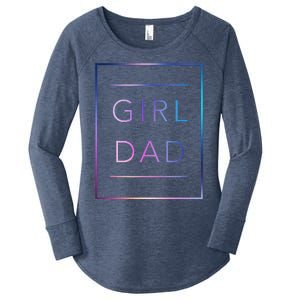 GirlDad Father of Proud Daughter Fathers Day Women's Perfect Tri Tunic Long Sleeve Shirt