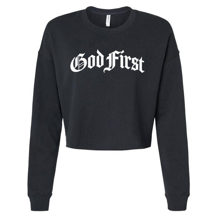 God First Original Cropped Pullover Crew