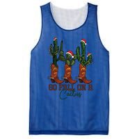 Go Fall On A Cactus Christmas Cow Funny Howdy Christmas Gift Mesh Reversible Basketball Jersey Tank