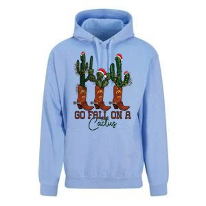 Go Fall On A Cactus Christmas Cow Funny Howdy Christmas Gift Unisex Surf Hoodie