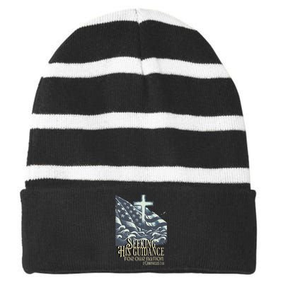 Guidance For Our Nation Bt Striped Beanie with Solid Band