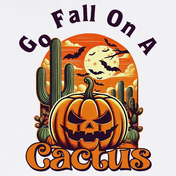 Go Fall On A Cactus Pumpkin Western Halloween Costume Spooky Button
