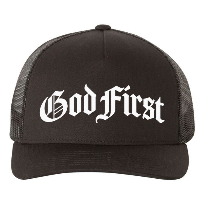 God First Original Yupoong Adult 5-Panel Trucker Hat