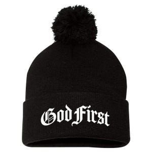 God First Original Pom Pom 12in Knit Beanie