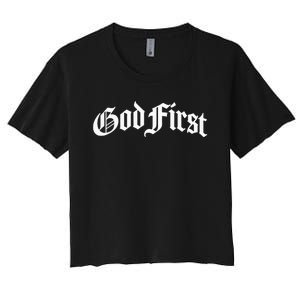 God First Original Women's Crop Top Tee