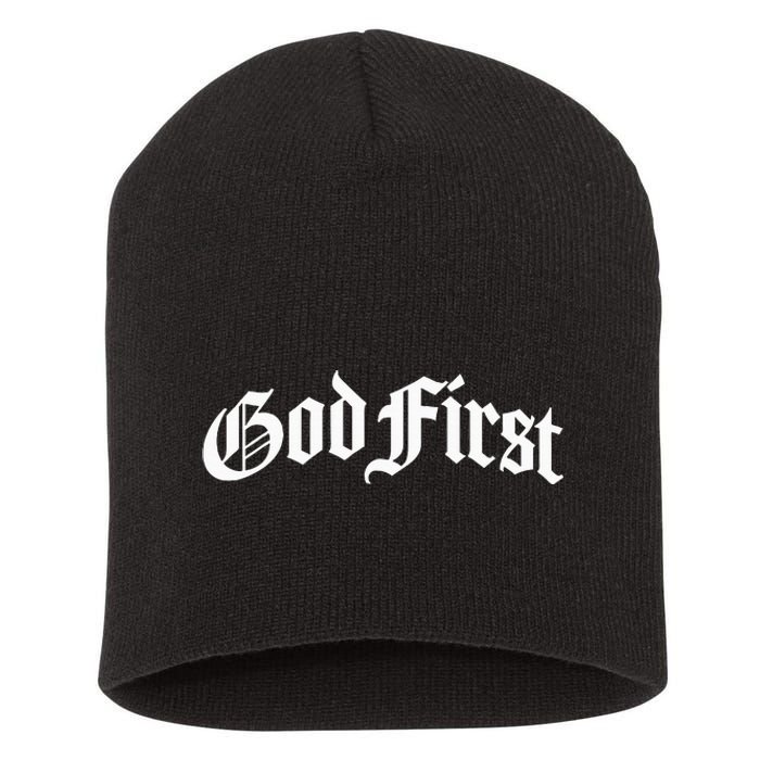 God First Original Short Acrylic Beanie