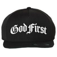 God First Original Wool Snapback Cap