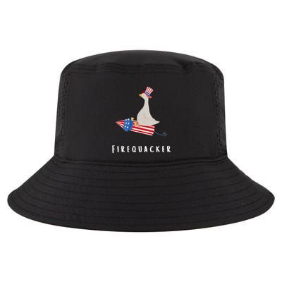 Goose Fourth Of July Firequacker Independence Day Cool Comfort Performance Bucket Hat