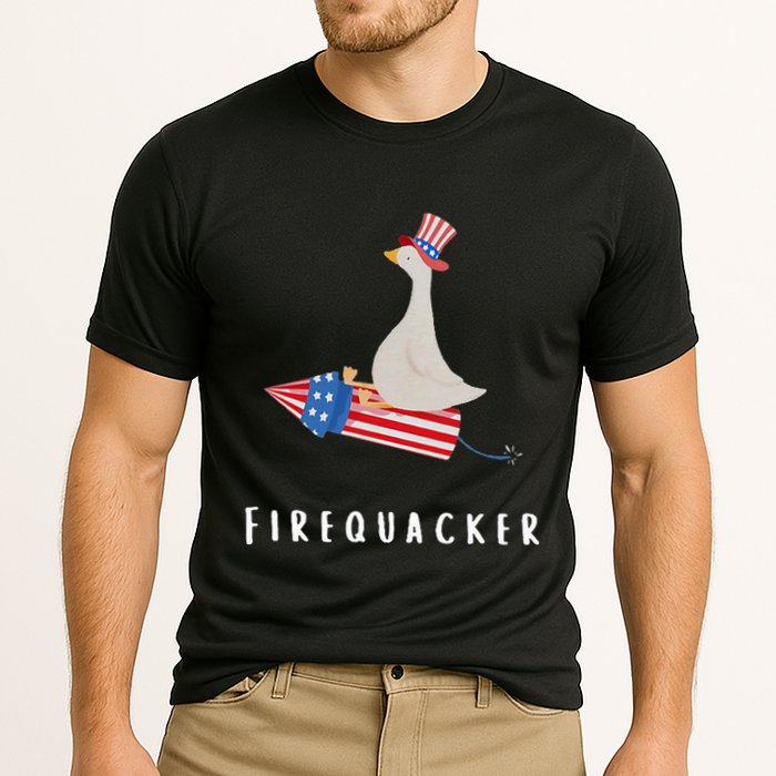 Goose Fourth Of July Firequacker Independence Day Performance Shirt
