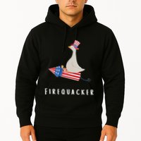Goose Fourth Of July Firequacker Independence Day Hoodie