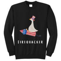 Goose Fourth Of July Firequacker Independence Day Sweatshirt
